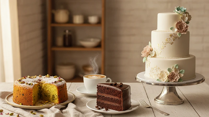 مواد اولیه کیک کافه‌ای